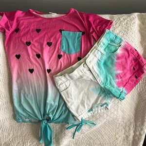 Ruffle Girl shorts set